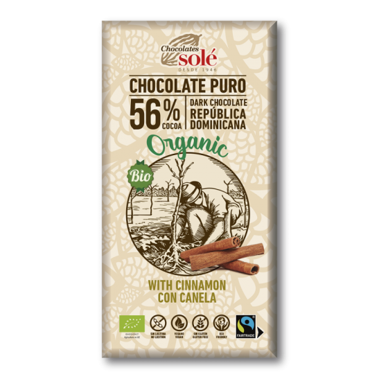 Chocolate negro con canela 100g Solé