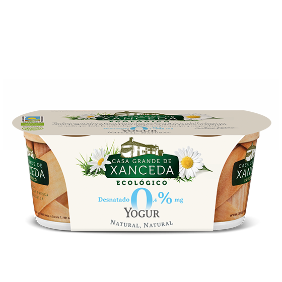 Yogur natural desnatado 2x125g Xanceda