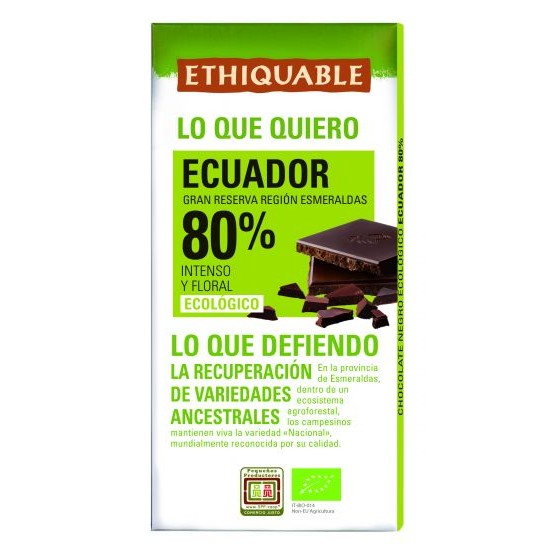 Choco negro 80% 100g Ethiquable